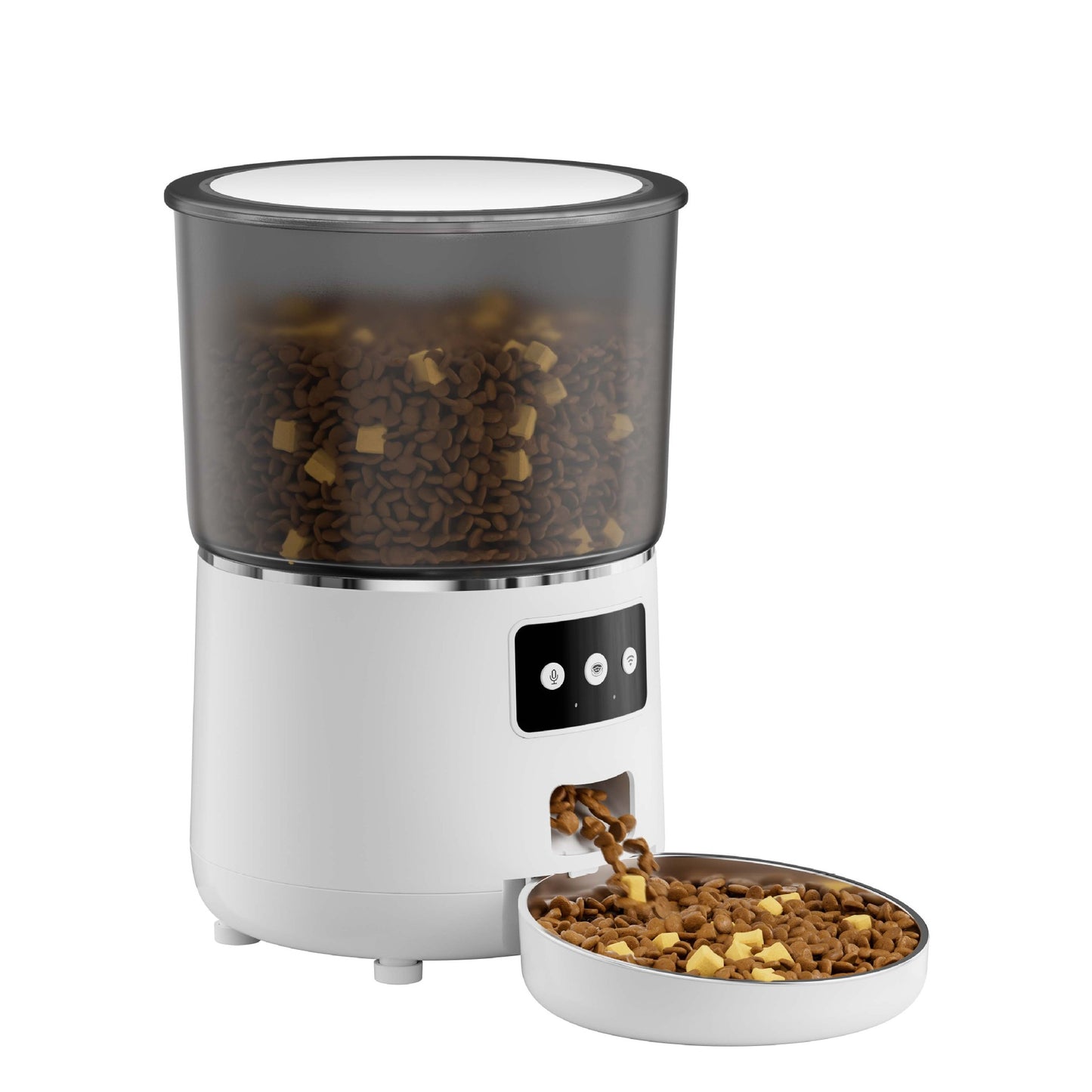 Smart WiFi Pet Feeder – Voice Recorder, Timer & Large Capacity Bowl