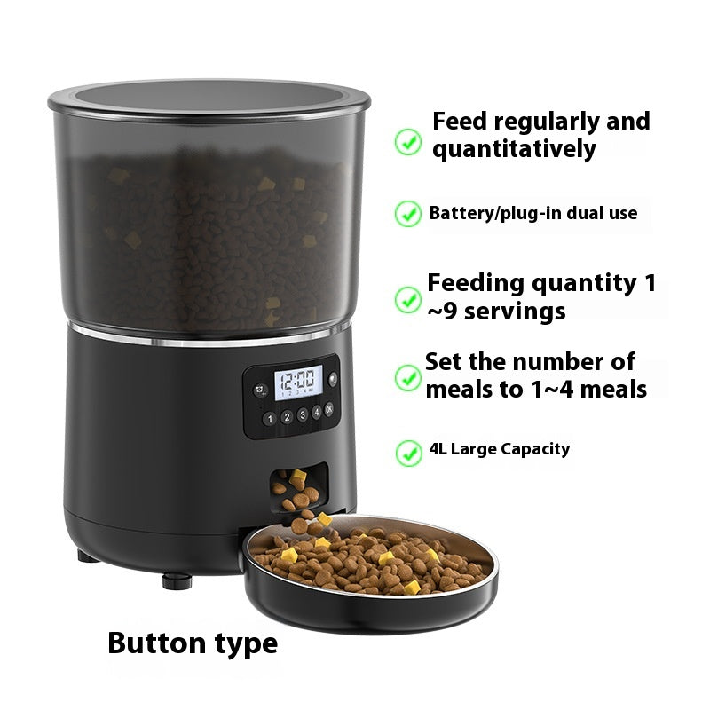 Smart WiFi Pet Feeder – Voice Recorder, Timer & Large Capacity Bowl
